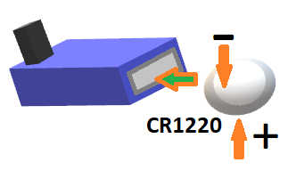 Прибор для практики осознанности и осознанных сновидений DreamTrainer-полярность установки батарейки CR1220 в прибор.